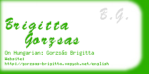 brigitta gorzsas business card