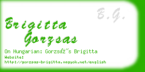 brigitta gorzsas business card